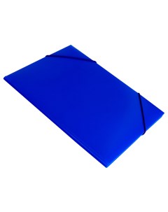 Папка на резинке пластик 15 синий PRB04BLUE Buro