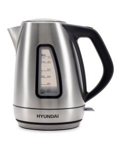 Чайник HYK S3609 1 7л 2 кВт нержавеющая сталь серебристый черный Hyundai