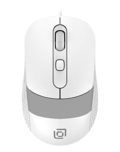 Мышь проводная 310M 2400dpi оптическая светодиодная USB белый серый 1869103 Oklick