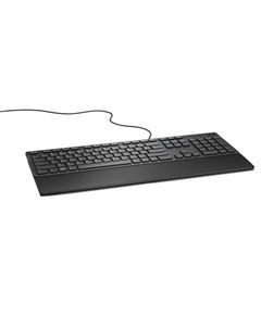 Клавиатура проводная KB216 мембранная USB черный 580 ADKO Английская раскладка Dell
