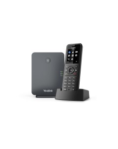 VoIP телефон W77P 20 линий 10 SIP аккаунтов цветной дисплей DECT PoE черный W77P Yealink
