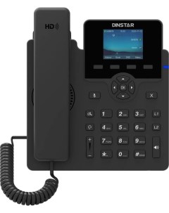 VoIP телефон C62UP 6 линий 6 SIP аккаунтов цветной дисплей PoE черный C62UP Dinstar