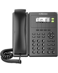 VoIP телефон P10G 2 линии 2 SIP аккаунта монохромный дисплей PoE черный P10G Flyingvoice