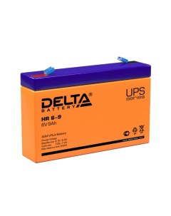 Аккумуляторная батарея для ИБП Delta HR HR 6 9 6V 9Ah HR 6 9 Delta battery