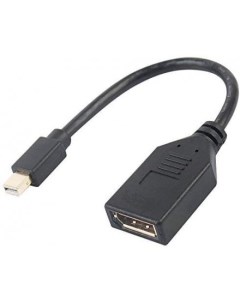 Кабель переходник адаптер Mini DisplayPort M DisplayPort F 4K 20 см черный KS 589 Ks-is