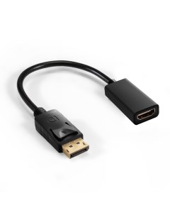 Кабель переходник адаптер DisplayPort 20M HDMI 19F 10 см черный EX DPM HDMIF 0 1 EX294706RUS Exegate