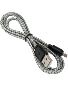 Кабель USB 2 0 Am Micro USB 2 0 Bm плоский быстрая зарядка 2 1А 1 м серый CC mUSB2 AMBM FL 1M CC mUS Cablexpert