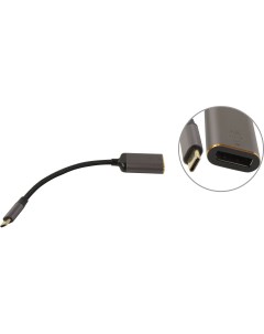 Кабель переходник адаптер USB Type C m DisplayPort f 10 см черный KS 796 KS 796 Ks-is