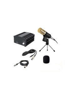 Комплект KM800 TZ микрофон BM800 чёрно золотой Mobicent