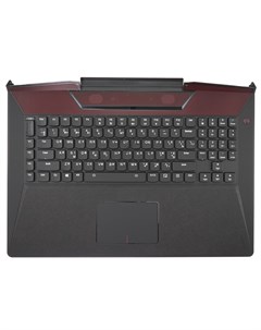 Клавиатура для ноутбука Lenovo Y910 17ISK чёрная с черным топкейсом Azerty