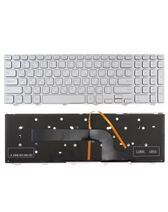 Клавиатура для ноутбука Dell Inspiron 15 7000 серебристая с подсветкой Azerty