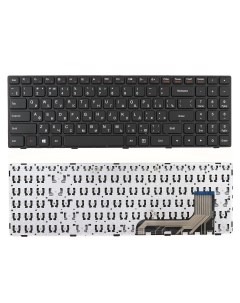 Клавиатура для ноутбука Lenovo IdeaPad 100 15 черная с рамкой Azerty