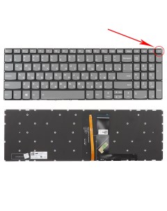 Клавиатура для ноутбука Lenovo 320 15ISK без рамки с подсветкой с кнопкой включения Azerty