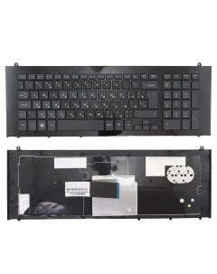 Клавиатура для ноутбука HP ProBook 4720s черная с рамкой Г образный Enter Azerty