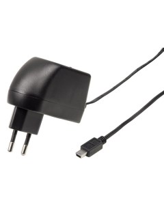 Сетевое зарядное устройство Travel кабель mini usb черный Hama
