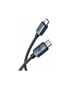 Кабель USB C Crystal Shine Series Fast Charging Type C Type C 1 2 м черный Baseus
