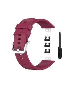 Ремешок силиконовый для смарт часов Huawei Watch Fit бордовый Axiver