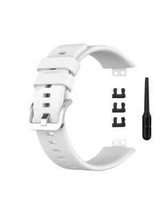 Ремешок силиконовый для смарт часов Huawei Watch Fit белый Axiver