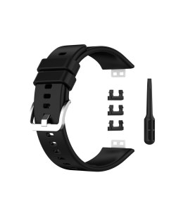 Ремешок силиконовый для смарт часов Huawei Watch Fit черный Axiver