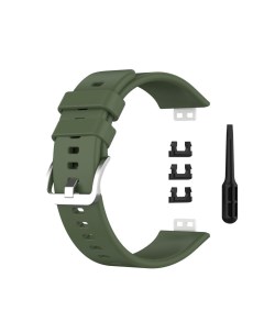 Ремешок силиконовый для смарт часов Huawei Watch Fit зеленый Axiver