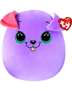Мягкая игрушка SQUISH A BOOS Фиолетовый пес Bitsy 25 см 39225 Ty