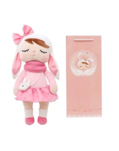 Кукла мягкая сплюшка розовый Зайчик Mamazatoy