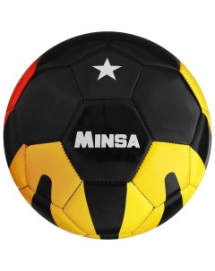 Мяч футбольный размер 5 PU вес 368 гр 32 панели 3 слоя машинная сшивка Minsa