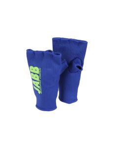 Боксерские перчатки черные голубые унций Jabb