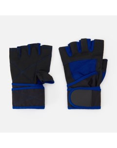 Перчатки для фитнеса черные синие размер XS WLG 10025 Nobrand