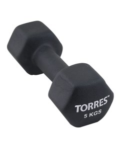 Неразборная гантель PL519 1 x 5 кг черный Torres