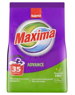 Стиральный порошок Maxima Advance концентрат 1 25 кг Sano