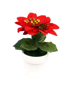 Искусственный цветок Пуансеттия NY в горшке красный 16 см Koopman