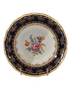 Тарелка десертная 1794 Офелия Кобальтовый цветок 19 см Thun