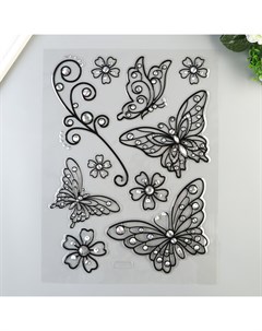 Объёмные наклейки Ажурные бабочки 41х29 см Room decor