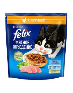 Сухой корм для кошек Мясное объедение с курицей 1 3 кг Felix