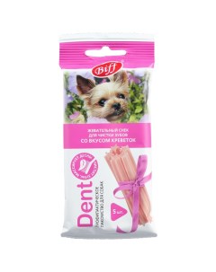 Лакомство для собак Dent Снек жевательный креветки для чистки зубов 35 г Biff