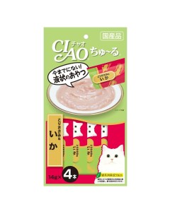 Лакомство для кошек Churu Куриное филе и кальмар 4 шт по 14 г Ciao