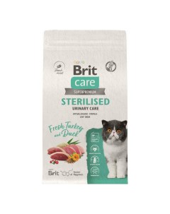 Сухой корм для кошек Care Superpremium Sterilised с индейкой и уткой 1 5 кг Brit*