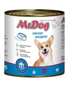 Консервы для собак MrDog мясное ассорти 6 шт по 750 г Mr. dog