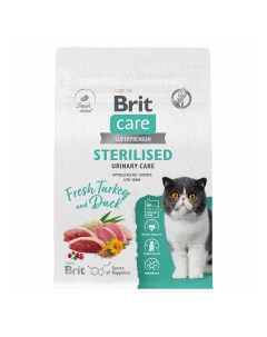 Сухой корм для кошек Care Cat Sterilised Urinary с индейкой и уткой 400 г Brit*