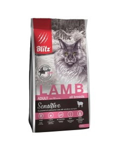 Сухой корм для кошек Adult Lamb Cat с мясом ягненка 400 г Blitz