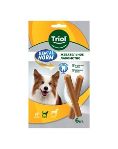 Лакомство для собак Dental Norm палочки жевательные 6 шт по 150 г Триол