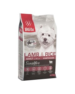 Сухой корм для собак Sensitive Adult Small Breeds с ягненком и рисом 2 кг Blitz