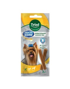 Лакомство для собак Dental Norm для мелких пород Палочки жевательные 45 г Триол