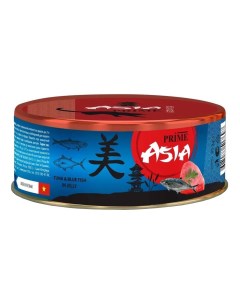 Влажный корм для кошек Asia с тунцом и голубой рыбой в желе 85 г Prime