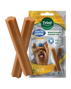 Лакомство для собак Dental Norm для мелких пород Палочки жевательные 90 г Триол