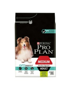Сухой корм для собак Optidigest Adult при чувствительном пищеварении ягненок 3 кг Pro plan
