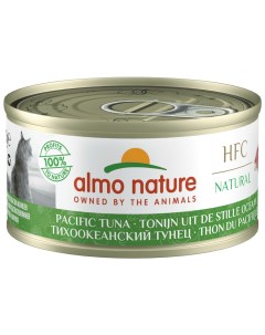 Влажный корм для кошек HFC Natural с тихоокеанским тунцом 24x70 г Almo nature