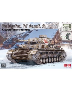 Сборная модель Средний танк Pz Kpfw IV Ausf G с Winterketten RM 5102 Rye field model