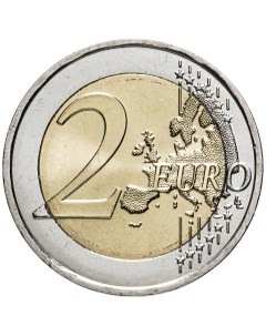 Памятная монета 2 евро Генерал Шарль де Голль Франция 2020 г UNC из мешка Nobrand